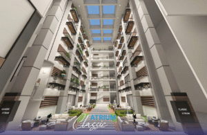 Classic Atrium amenities modern retail floors, corporate spaces, parking and visitor access
