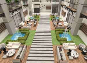 Classic Atrium amenities modern retail floors, corporate spaces, parking and visitor access