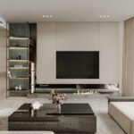 Luxury apartment interior at Binghatti Aquarise Business Bay Dubai